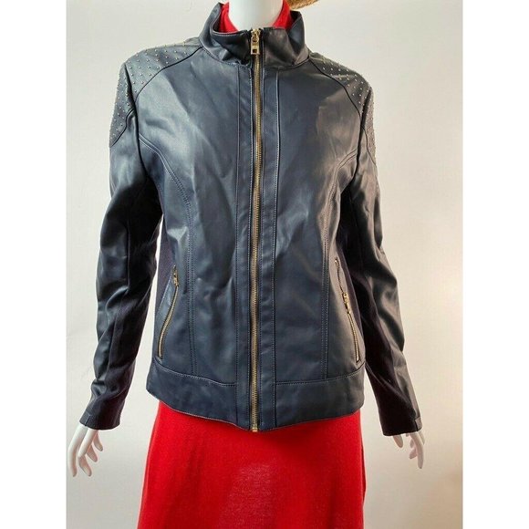 Andrew Marc New York Womens Jacket Blue Full Zip - Picture 9 of 12